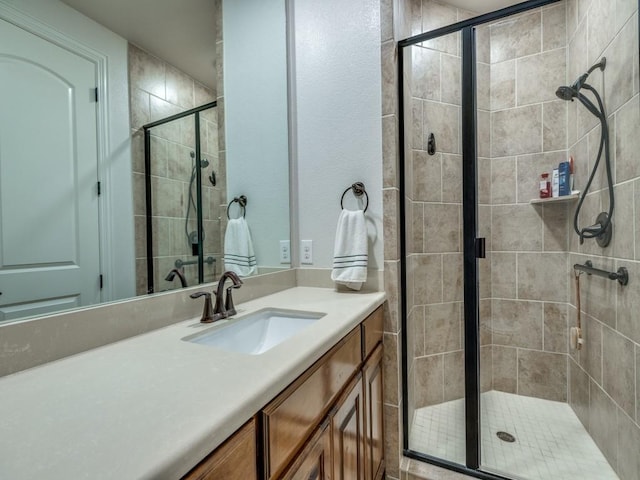 1141 Saint Peter Ln, Prosper, TX 75078 - full bathroom with vanity and a shower stall