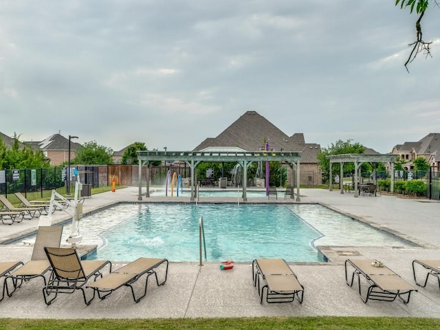 1141 Saint Peter Ln, Prosper, TX 75078 - community pool with a pergola and a patio area