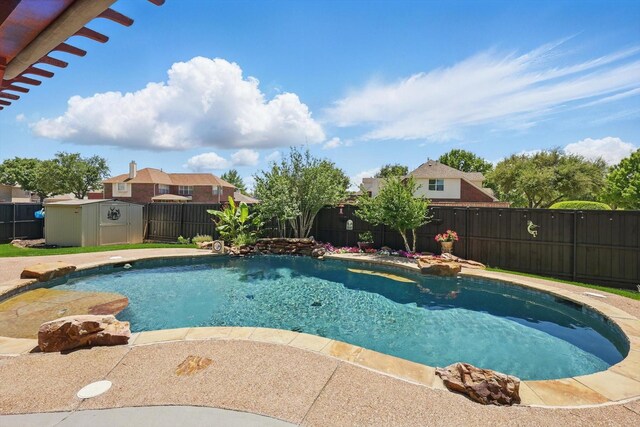 6600 Stewart Blvd, The Colony, TX 75056 - view of swimming pool with a fenced backyard