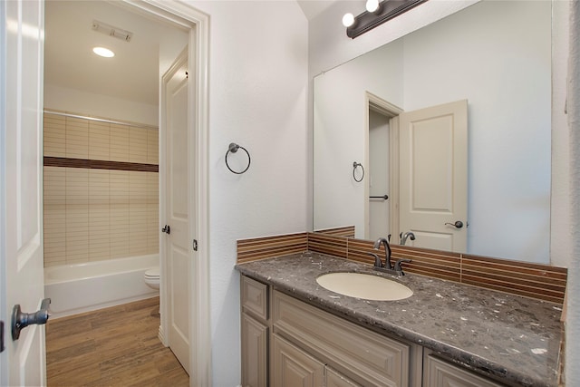 188 Las Colinas Trl, Cross Roads, TX 76227 - full bath featuring vanity, wood finished floors, and toilet