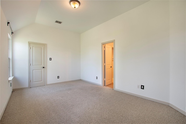 188 Las Colinas Trl, Cross Roads, TX 76227 - spare room with vaulted ceiling, light colored carpet, and baseboards