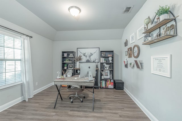 816 Kinghaven Dr, Little Elm, TX 75068 - home office featuring wood finished floors and baseboards