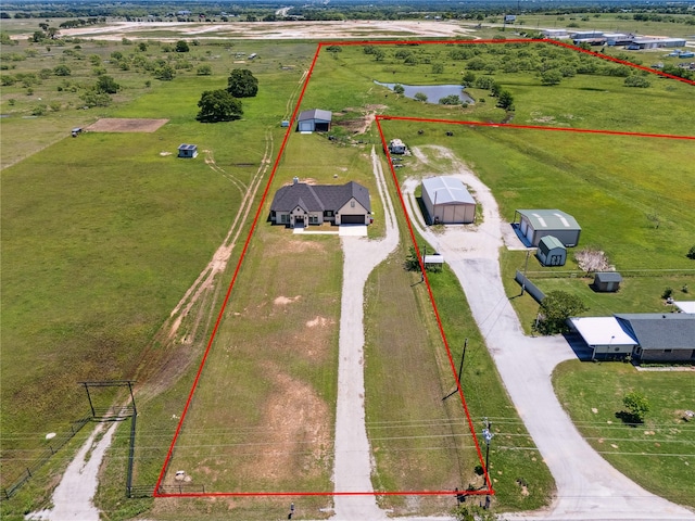 959 County Road 1300, Bridgeport, TX 76426 - overview of rural landscape with property parcel outlined