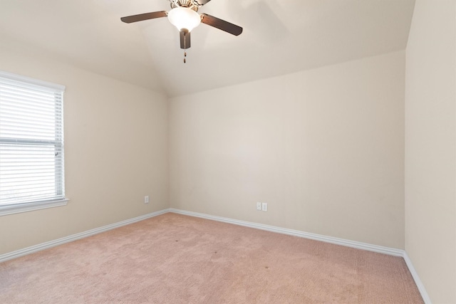 2886 Nottingham Dr, Trophy Club, TX 76262 - spare room with light carpet, plenty of natural light, ceiling fan, and vaulted ceiling