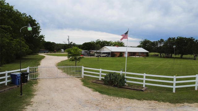 1630 County Road 3239, Hico, TX 76457 - view of dirt / gravel road with a gated entry, a view of countryside, and a gate