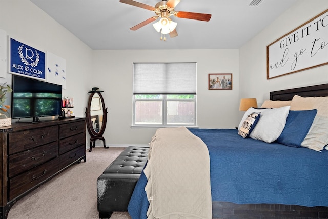 501 Bird Creek Dr, Little Elm, TX 75068 - carpeted bedroom featuring a ceiling fan and baseboards