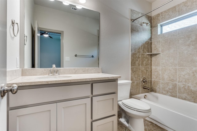 2205 Grafton Ln, Mckinney, TX 75071 - bathroom with toilet, vanity, and  shower combination