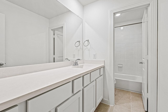 3952 Oak Creek Cir, Denison, TX 75020 - bathroom with vanity, toilet, bathtub / shower combination, and tile patterned floors
