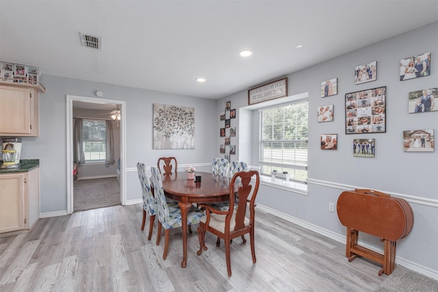 7662 Vz County Road 3504, Wills Point, TX 75169 - dining room featuring light wood-style floors, recessed lighting, and baseboards