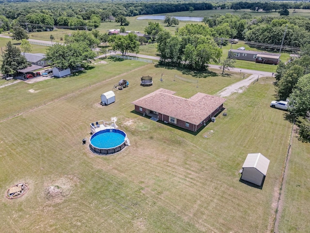 7662 Vz County Road 3504, Wills Point, TX 75169 - aerial view of sparsely populated area with a pool