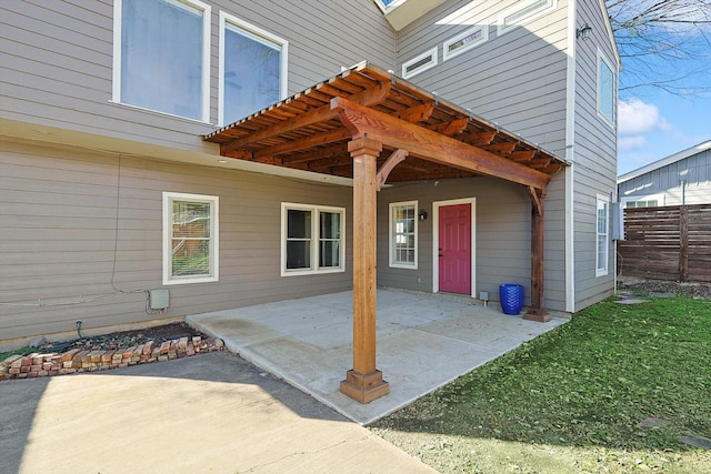 4532 Calmont Ave, Fort Worth, TX 76107 - view of exterior entry featuring a patio and fence