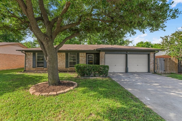 6032 Highcrest Dr, Watauga, TX 76148 - ranch-style home with a garage, brick siding, and concrete driveway