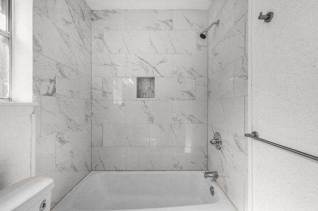 6032 Highcrest Dr, Watauga, TX 76148 - bathroom featuring shower / bath combination and toilet