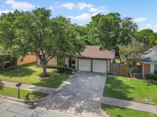 6032 Highcrest Dr, Watauga, TX 76148 - obstructed view of property with brick siding, an attached garage, and driveway