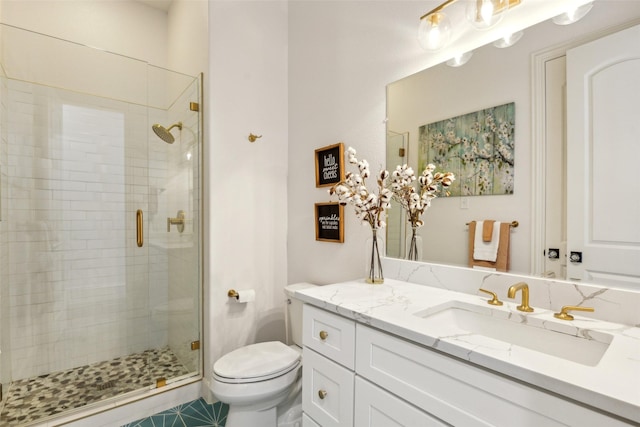 5900 Stage Coach Cir, Westlake, TX 76262 - full bath with a shower stall, toilet, and vanity