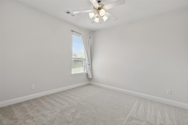 7401 Sabine Dr, Mckinney, TX 75071 - empty room featuring baseboards, light carpet, and ceiling fan