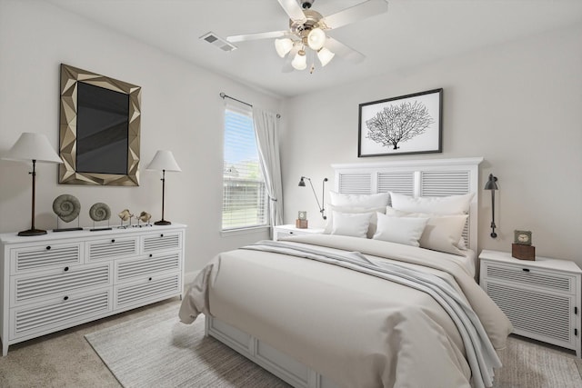7401 Sabine Dr, Mckinney, TX 75071 - carpeted bedroom featuring ceiling fan and an AC wall unit