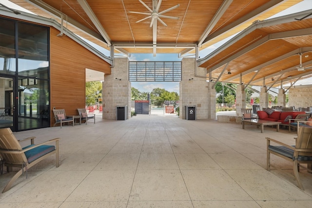 7401 Sabine Dr, Mckinney, TX 75071 - view of patio with a ceiling fan and outdoor lounge area