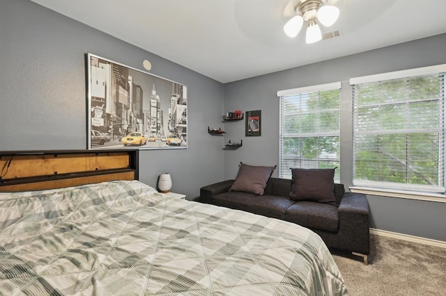 1925 Kiestwood Cir, Plano, TX 75025 - bedroom featuring carpet, baseboards, and a ceiling fan