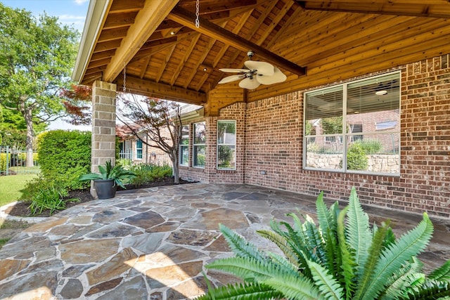 402 Pebble Beach Dr, Frisco, TX 75036 - view of patio / terrace featuring a ceiling fan