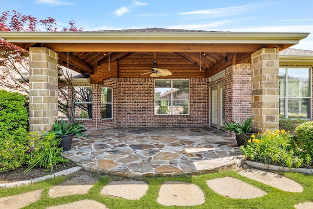 402 Pebble Beach Dr, Frisco, TX 75036 - view of patio / terrace with ceiling fan