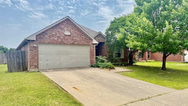 1924 Cliffrose Dr, Little Elm, TX 75068 - view of front facade with concrete driveway, brick siding, and a garage