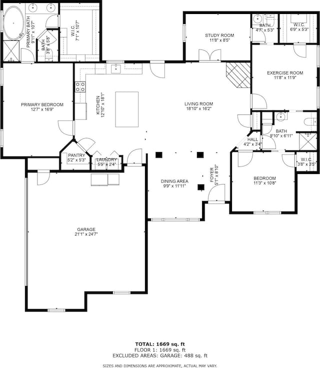 2920 Village Cir, Denison, TX 75020 - room layout