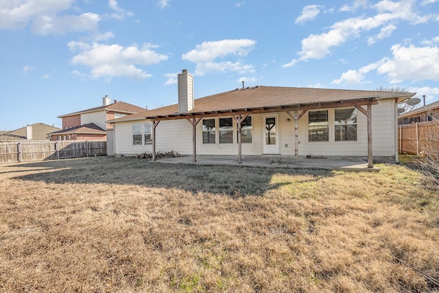2109 Northridge Dr, Forney, TX 75126 - rear view of property with a patio and a chimney