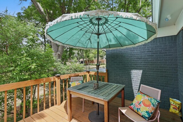 810 Turner Blvd, Grand Prairie, TX 75050 - wooden deck with outdoor dining area