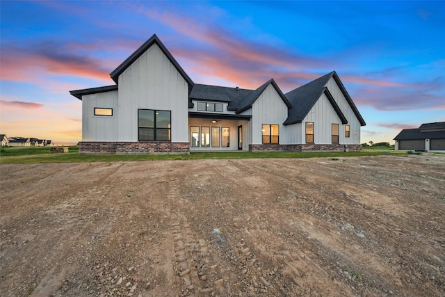 500 Longhorn Dr, Springtown, TX 76082 - modern farmhouse with board and batten siding and brick siding