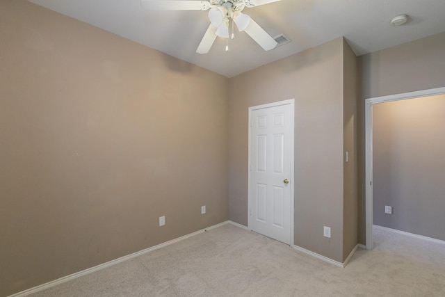 8301 Clearbrook Dr, Fort Worth, TX 76123 - unfurnished bedroom with light carpet, baseboards, and a ceiling fan