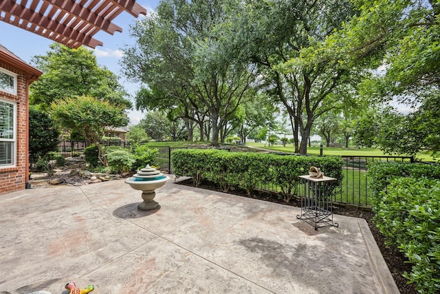3024 Greenhill Dr, Plano, TX 75093 - view of patio featuring a fenced backyard and a pergola