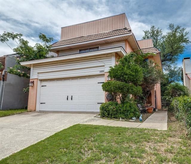 2043 Fleur De Lis Ct, Arlington, TX 76012 - view of front of property with concrete driveway, a garage, and a tiled roof
