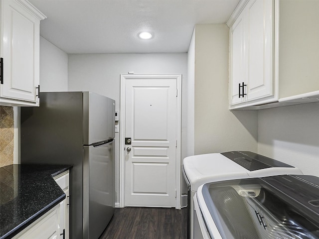 832 Adams Dr, Burleson, TX 76028 - washroom featuring dark wood finished floors and recessed lighting