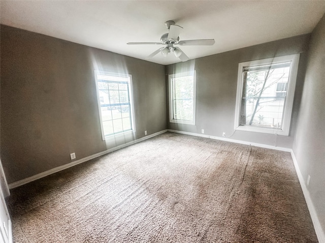 1706 N Ricketts St, Sherman, TX 75092 - unfurnished room with ceiling fan, carpet, and baseboards