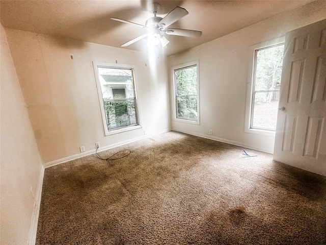 1706 N Ricketts St, Sherman, TX 75092 - unfurnished room featuring carpet, ceiling fan, and baseboards