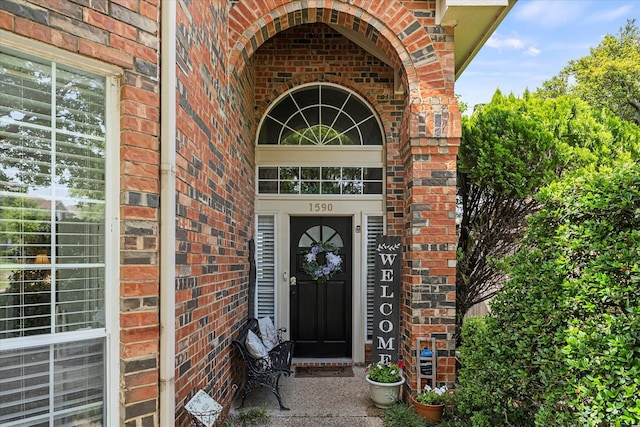 1590 N Hills Dr, Rockwall, TX 75087 - doorway to property with brick siding