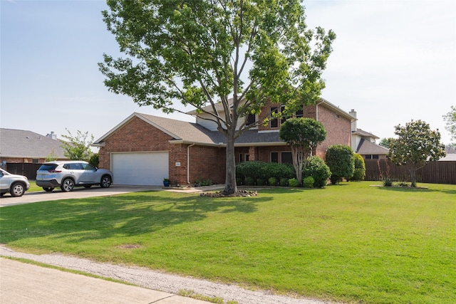 3066 Stoney Hollow Ln, Rockwall, TX 75087 - view of front of home featuring brick siding, a garage, and concrete driveway