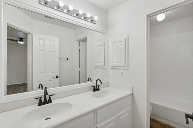 4816 Rockcreek Ln, Plano, TX 75024 - bathroom with toilet and double vanity