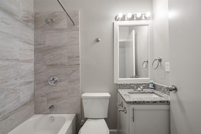 1133 Rosewood Ln, Lancaster, TX 75146 - bathroom with toilet, shower / bathtub combination, and vanity