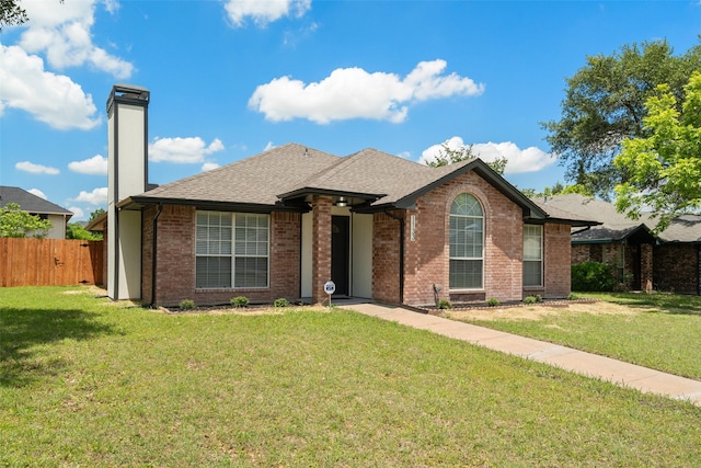 1133 Rosewood Ln, Lancaster, TX 75146 - single story home with brick siding, a chimney, and roof with shingles