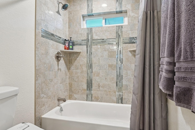 4222 Laren Ln, Dallas, TX 75244 - full bath with shower / bath combo with shower curtain and toilet