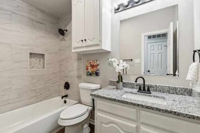 2111 Rheims Dr, Carrollton, TX 75006 - full bath with toilet, shower / tub combination, and vanity
