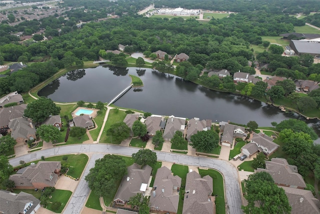 4728 Misty Oak Ln, Arlington, TX 76017 - aerial perspective of suburban area featuring a large body of water
