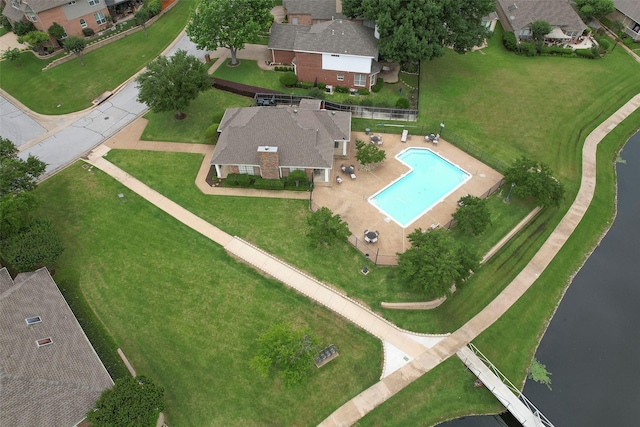 4728 Misty Oak Ln, Arlington, TX 76017 - aerial overview of property's location featuring a pool area