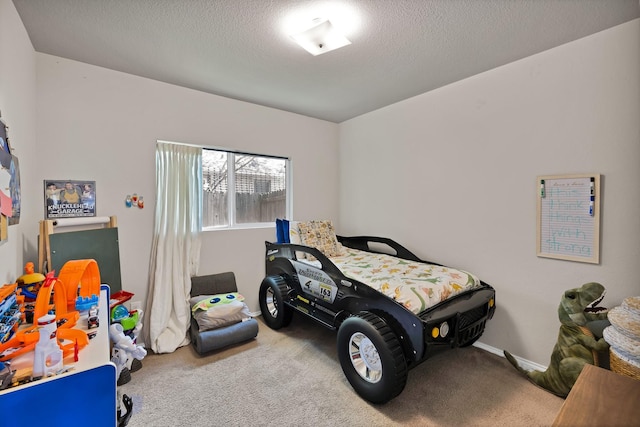 3434 Chicago St, Dallas, TX 75212 - bedroom featuring carpet, a textured ceiling, and baseboards
