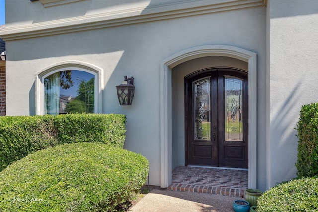 152 Sand Beach Blvd, Shreveport, LA 71105 - entrance to property featuring stucco siding and french doors