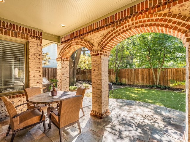 6302 Waggoner Dr, Dallas, TX 75230 - view of patio / terrace featuring outdoor dining area