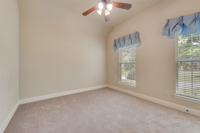 8621 Nichols Way N, Richland Hills, TX 76180 - empty room featuring carpet, healthy amount of natural light, a ceiling fan, baseboards, and lofted ceiling