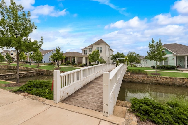 8621 Nichols Way N, Richland Hills, TX 76180 - dock with a residential view, a water view, and a lawn
